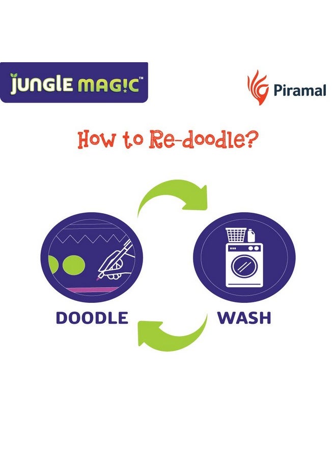 Jungle Magic - Jungle Magic Doodle Artz Seasons, White, Cotton - Image 1