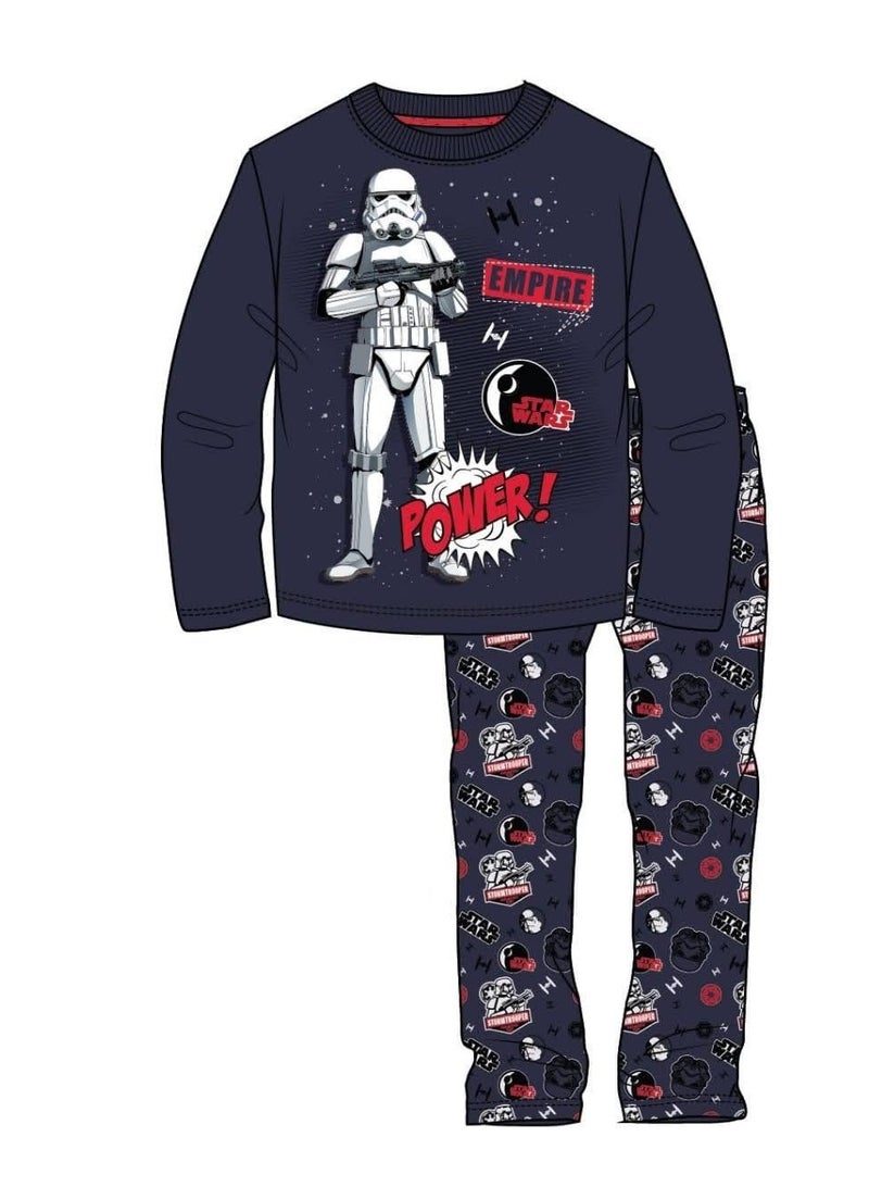 ستار ورز طقم بيجامة أطفال بأكمام طويلة 100% قطن – كيدز تي في, - Image 1