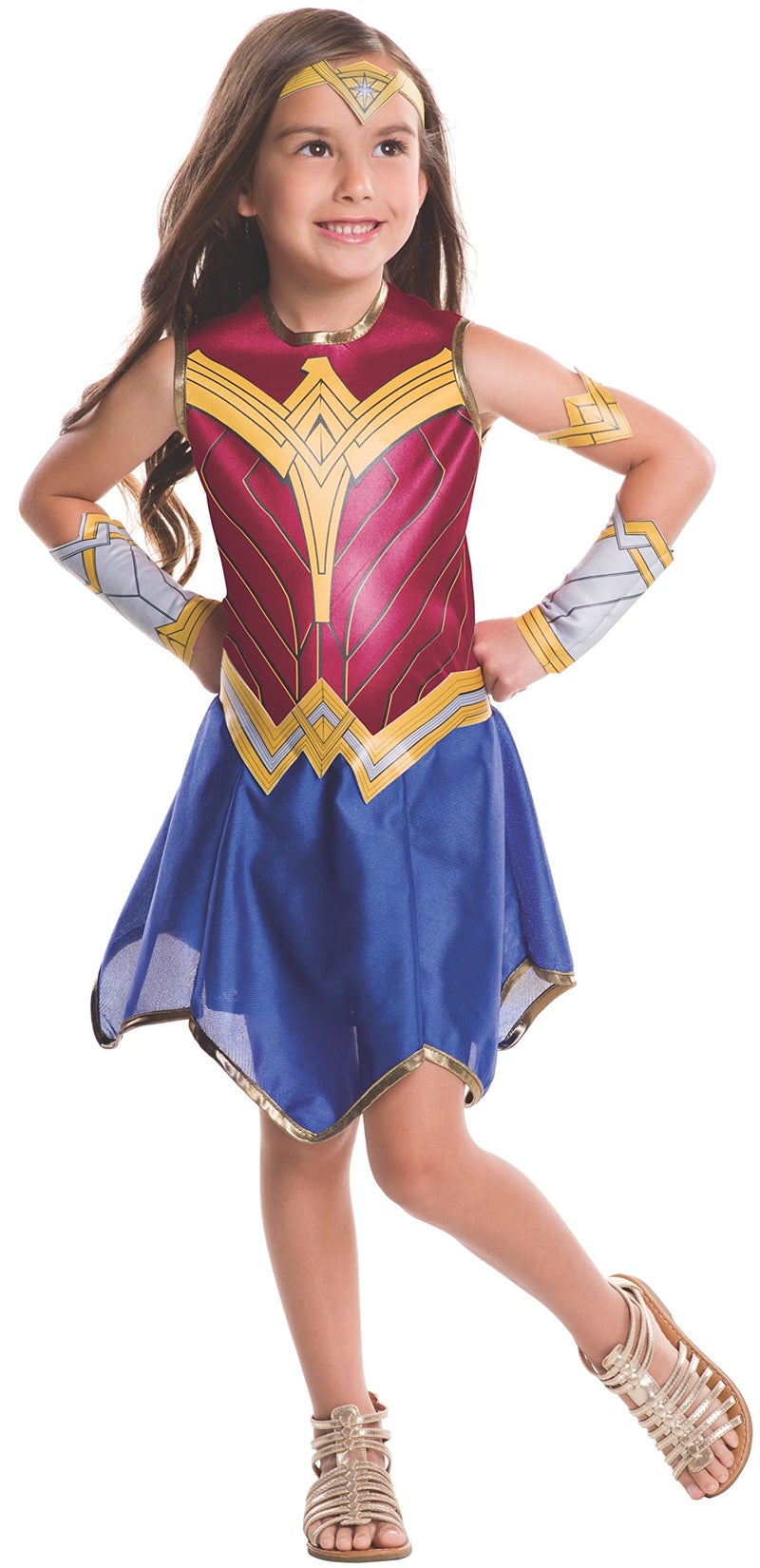 Rubies Costume Batman vs Superman Dawn of Justice Wonder Woman Value Costume Large Red Blue Gold 620611_L - Image 2