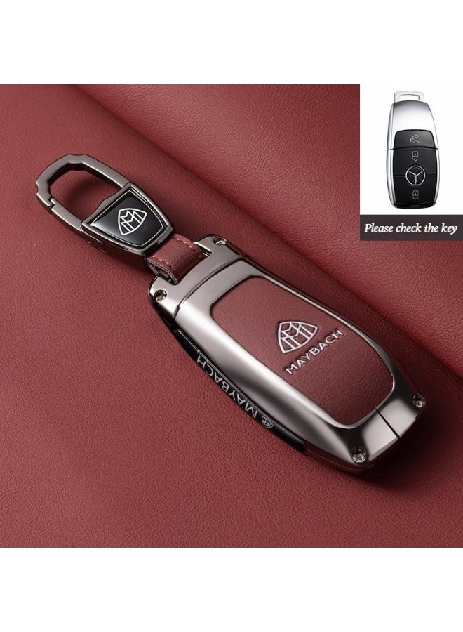 High-end car key cover suitable for Mercedes Maybach, GLS480 key cover, GLS600, GLS450, S-Class, all-inclusive premium metal material key cover