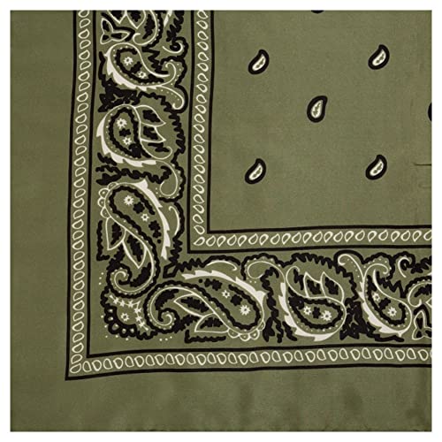 Wyoming Traders Bandana Silk Scarf, Sage 4.5x34.5 Regular - Image 2