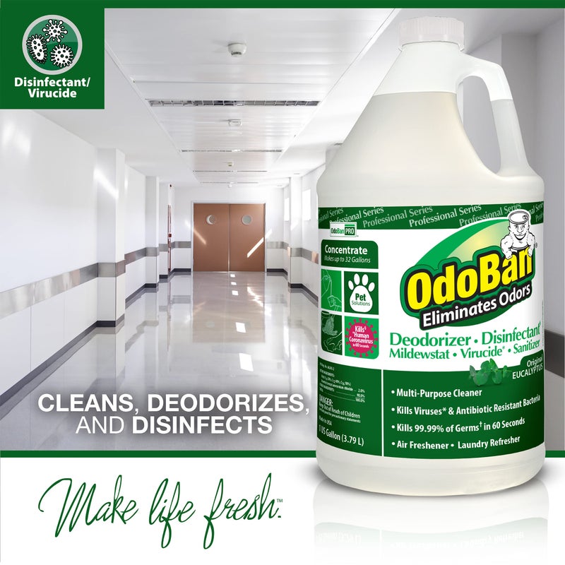 OdoBan Professional Disinfectant and Odor Eliminator Concentrate, 1 Gallon, Original Eucalyptus Scent - Image 3