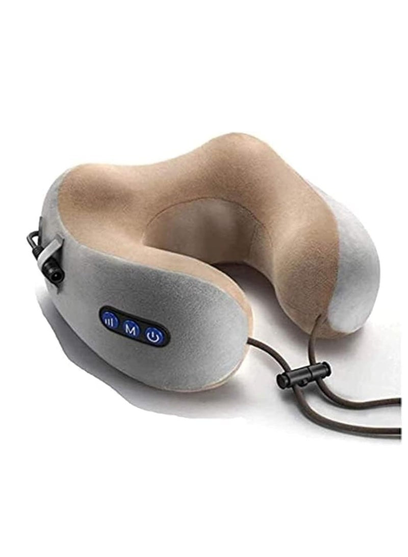 Generic Ultrazone U-Shaped Rechargeable Neck Massager Pillow Multifunctional Electric Neck Massager for Muscle Stress Relief Battery Operated Grey - Image 1