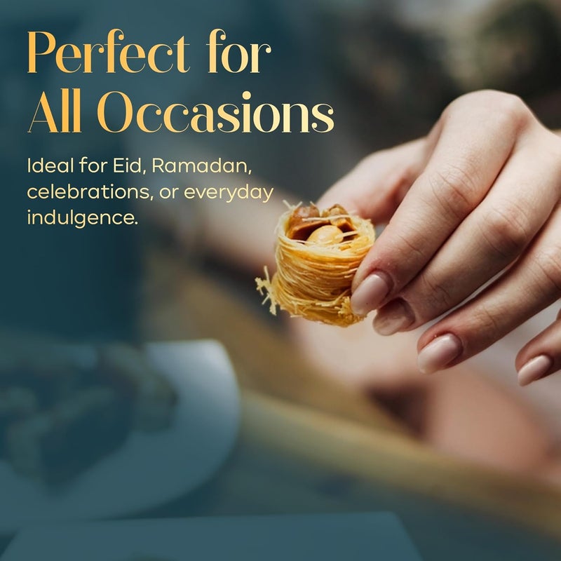 Abu Al Jedi 500g Nest Baklava - Premium Arabic Sweets Gift Box for Eid, Diwali, and Special Occasions – Middle Eastern Dessert – Traditional Baklawa - Image 5
