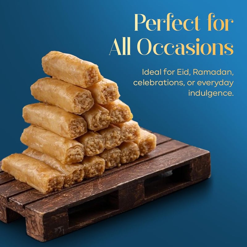 Abu Al Jedi 500g Nest Baklava - Premium Arabic Sweets Gift Box for Eid, Diwali, and Special Occasions – Middle Eastern Dessert – Traditional Baklawa - Image 1