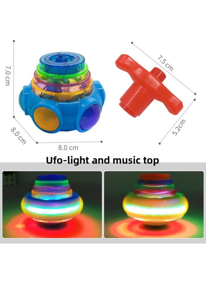Electric Gyro Luminous Colorful Flash Music Magic Rotating Children's Night Market Stall Stall Toys-Color:Luminous Lotus Gyro Mixed Hair (800 Pcs/box) No Music  - Image 5