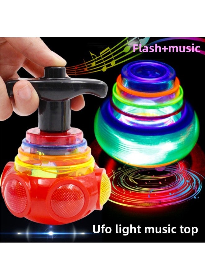 Electric Gyro Luminous Colorful Flash Music Magic Rotating Children's Night Market Stall Stall Toys-Color:Luminous Lotus Gyro Mixed Hair (800 Pcs/box) No Music  - Image 2