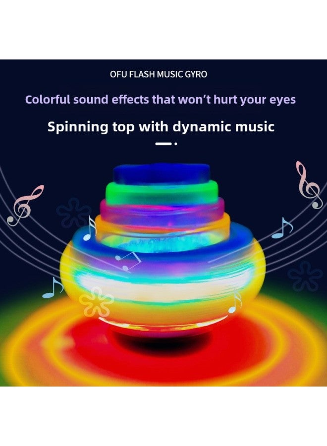 Electric Gyro Luminous Colorful Flash Music Magic Rotating Children's Night Market Stall Stall Toys-Color:Luminous Lotus Gyro Mixed Hair (800 Pcs/box) No Music  - Image 4