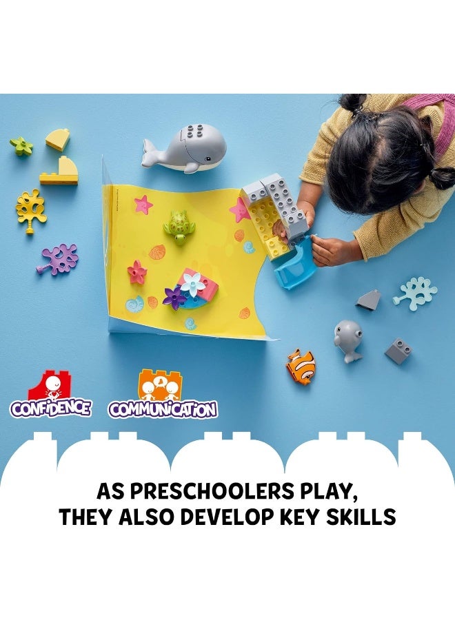 LEGO مجموعة ألعاب بناء حيوانات المحيط البرية من ليجو دوبلو 10972 للأطفال الصغار والأولاد والبنات في سن ما قبل المدرسة من سن 2 إلى 5 سنوات (32 قطعة) - Image 5