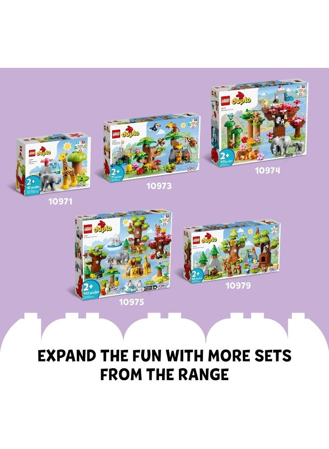 LEGO مجموعة ألعاب بناء حيوانات المحيط البرية من ليجو دوبلو 10972 للأطفال الصغار والأولاد والبنات في سن ما قبل المدرسة من سن 2 إلى 5 سنوات (32 قطعة) - Image 4