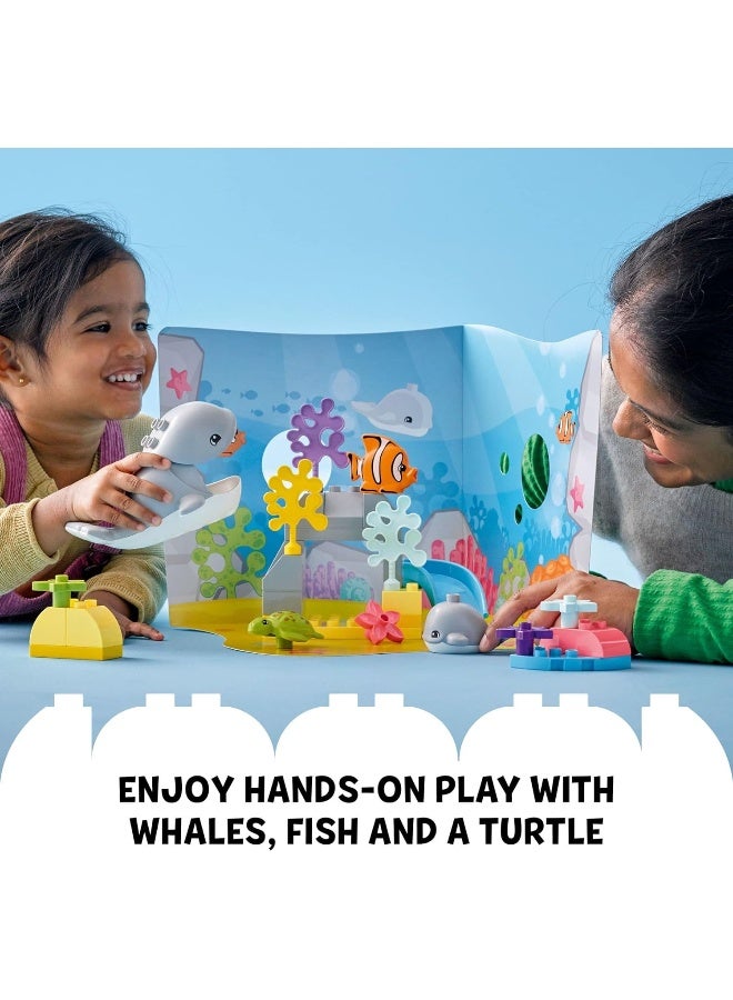 LEGO مجموعة ألعاب بناء حيوانات المحيط البرية من ليجو دوبلو 10972 للأطفال الصغار والأولاد والبنات في سن ما قبل المدرسة من سن 2 إلى 5 سنوات (32 قطعة) - Image 3