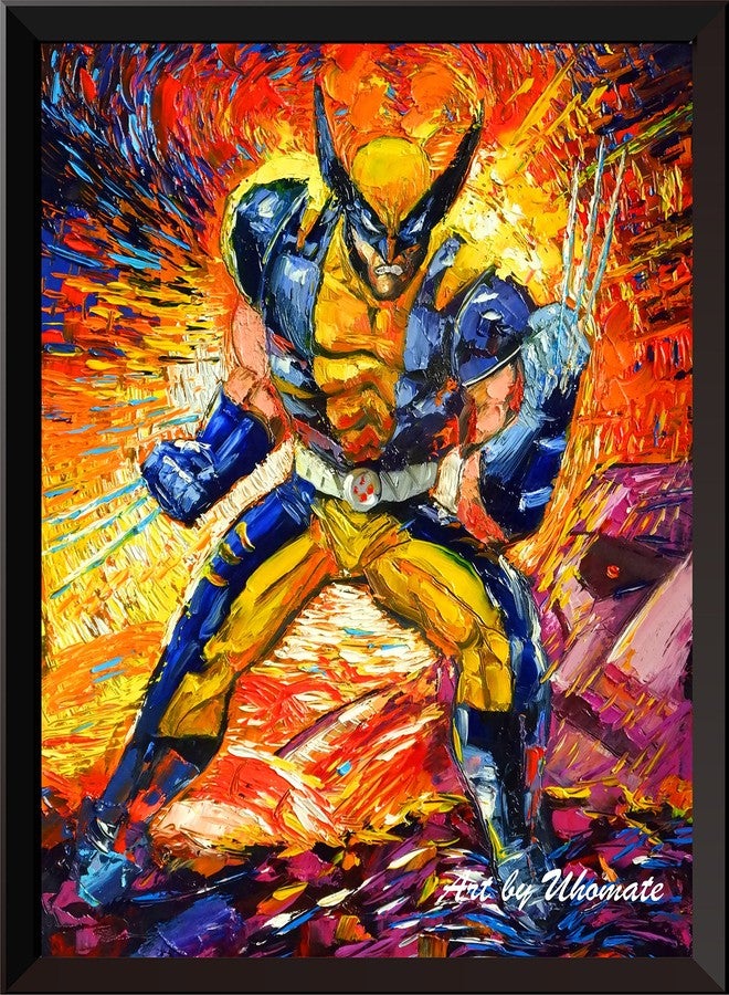 Uhomate Superhero X-Man Wolverine Wall Decor Vincent Van Gogh Starry Night Posters Home Canvas Wall Art Print Nursery Decor Living Room Wall Decor A077 (13X19) - Image 1