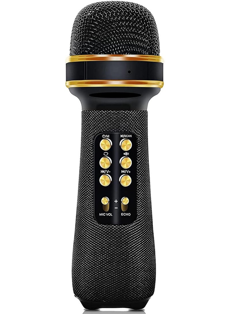 DLC Portable 7-in-1 Karaoke Wireless Microphone Handheld Mic Speaker Singing Home Party Birthday Wedding for All Smartphones Gift for Kids, Friends - Image 1