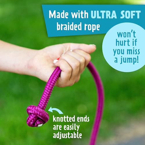 Just Jump It 16' Foot Single Jump Rope - Active Outdoor Youth Fitness - Double Dutch Length - Turquoise - Image 3