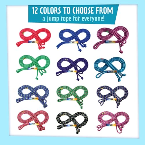 Just Jump It 16' Foot Single Jump Rope - Active Outdoor Youth Fitness - Double Dutch Length - Turquoise - Image 5