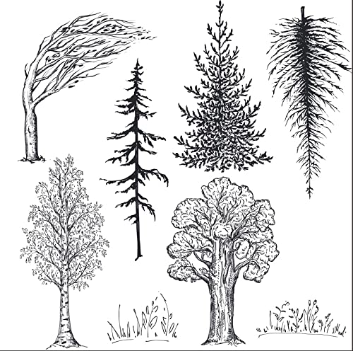 Guirongxin 4 Sheets Wild Animals and Trees Transparent Clear Stamp for DIY Fun Making Scrapbooking - Image 3