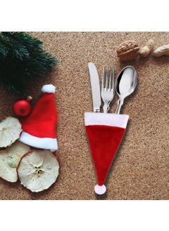 Masalsı Concept Fairytale Concept 6 Pieces Decorative Santa Hat Spoon Holder - New Year Table Decor Spoon Holder Serving Presentation  - Image 1