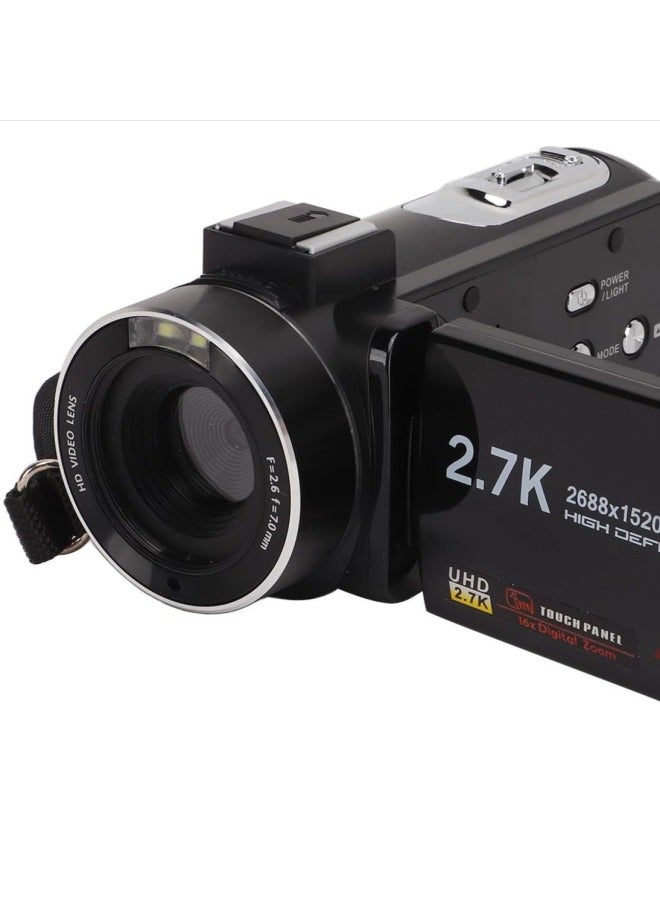 Generic English Version Product 2.7K HD 48 Million Pixel Digital Video Camera Home Travel Camera DV06S-Body Color:128GB Card  - Image 4