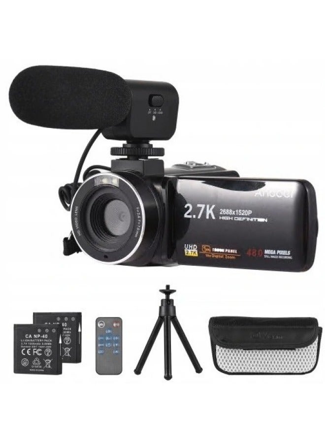 Generic English Version Product 2.7K HD 48 Million Pixel Digital Video Camera Home Travel Camera DV06S-Body Color:128GB Card  - Image 5