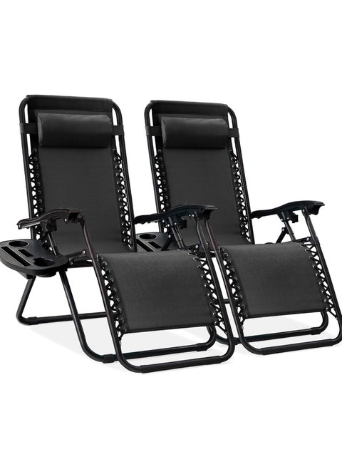 2 Pack Camping Chairs Outdoor Camping Beach Chair Lightweight Gravity Lounge Chair Reclining Patio Chairs Folding Recliner Portable Camping Chair for Beach, Hiking, Picnics