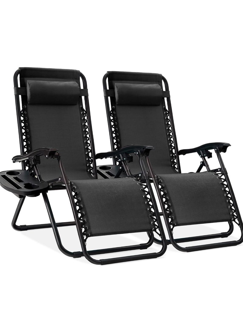 2 Pack Camping Chairs Outdoor Camping Beach Chair Lightweight Gravity Lounge Chair Reclining Patio Chairs Folding Recliner Portable Camping Chair for Beach, Hiking, Picnics