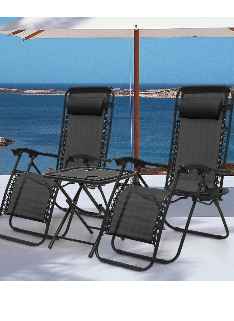 2 Pack Camping Chairs Outdoor Camping Beach Chair Lightweight Gravity Lounge Chair Reclining Patio Chairs Folding Recliner Portable Camping Chair for Beach, Hiking, Picnics
