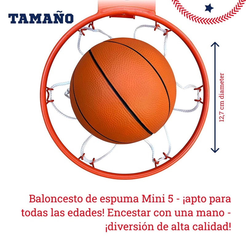 Botabee 5” Foam Mini Basketball for Pro Mini Basketball Hoop, 2 Pack | Safe & Quiet Small Basketball for Over The Door Mini Hoop Basketball Sets - Image 4