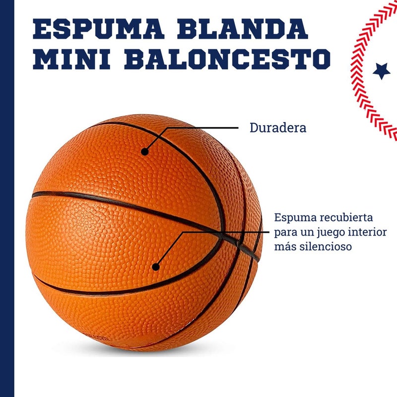 Botabee 5” Foam Mini Basketball for Pro Mini Basketball Hoop, 2 Pack | Safe & Quiet Small Basketball for Over The Door Mini Hoop Basketball Sets - Image 5