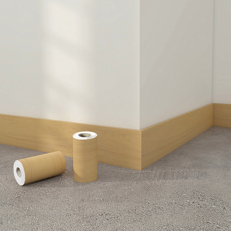 Wood Grain Waist Line Skirting Line Self-Adhesive Sticker Corner Line Door Frame Decorative Strip 10 Meters Refurbished Waterproof Moisture-Proof Sticker - Image 1