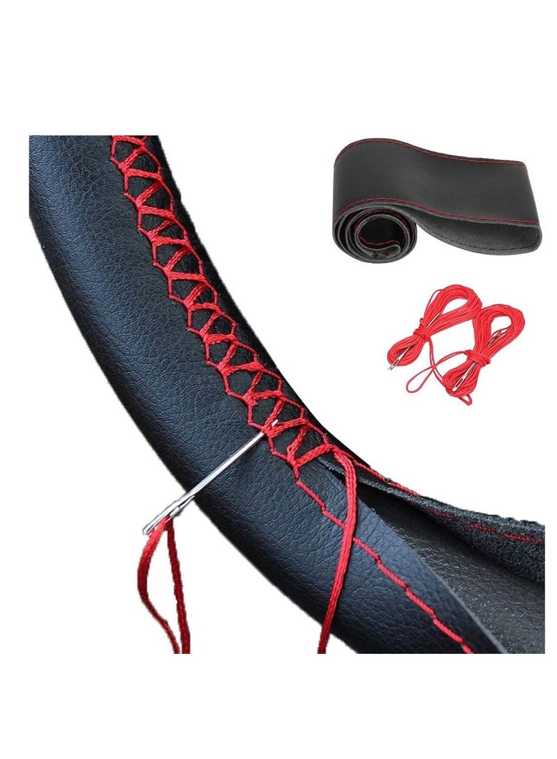 جراب طارة خياطة جلد خامة جيدة خيط لون احمر شكل حديث - Image 1