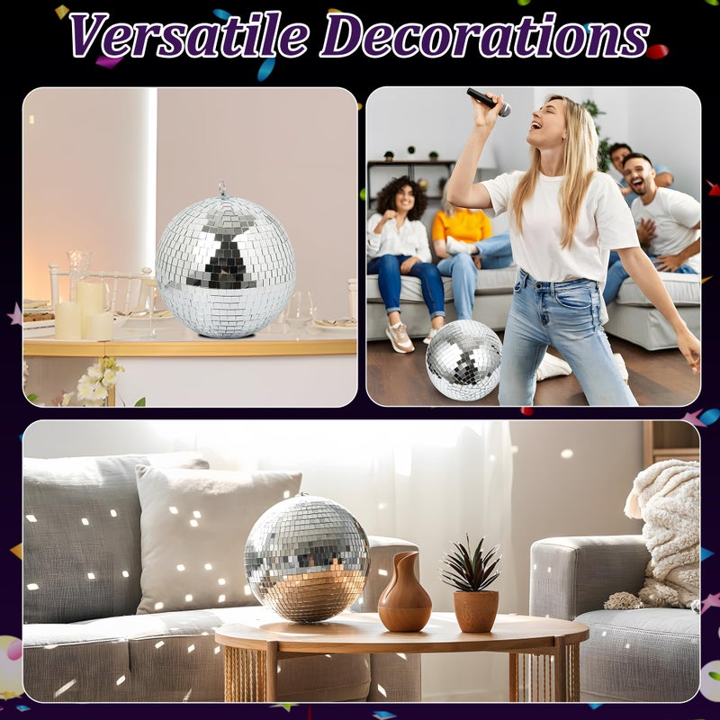 NuLink 8inch Disco Ball Decor Mirror Balls Hanging Disco for Party Decorations Wedding HomeNuLink 8inch Disco Ball Decor Mirror Balls Hanging Disco for Party Decorations Wedding Home - Image 5