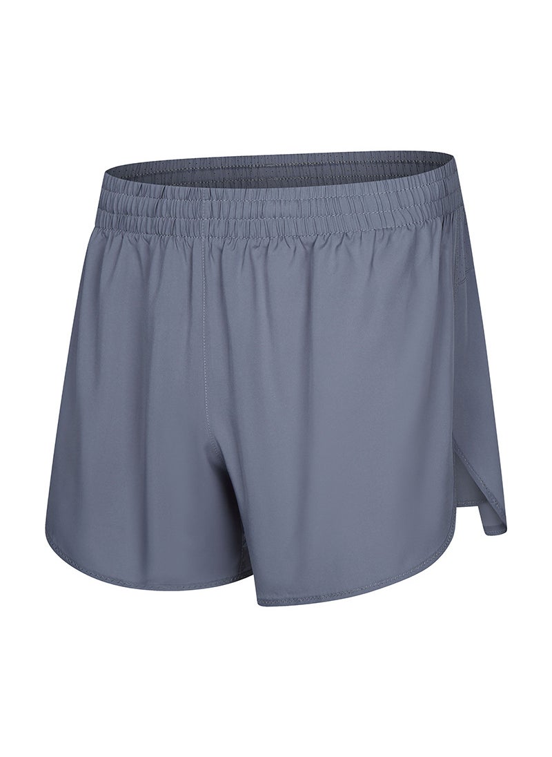 Generic Unisex 70D Quick-Dry Running Shorts Grey 