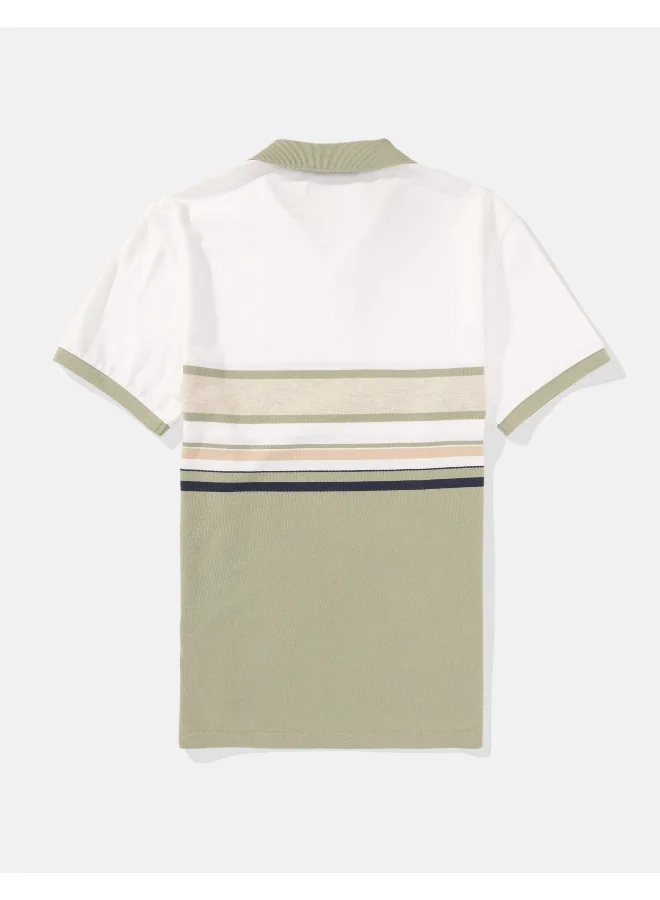 American Eagle AE Striped Polo Shirt