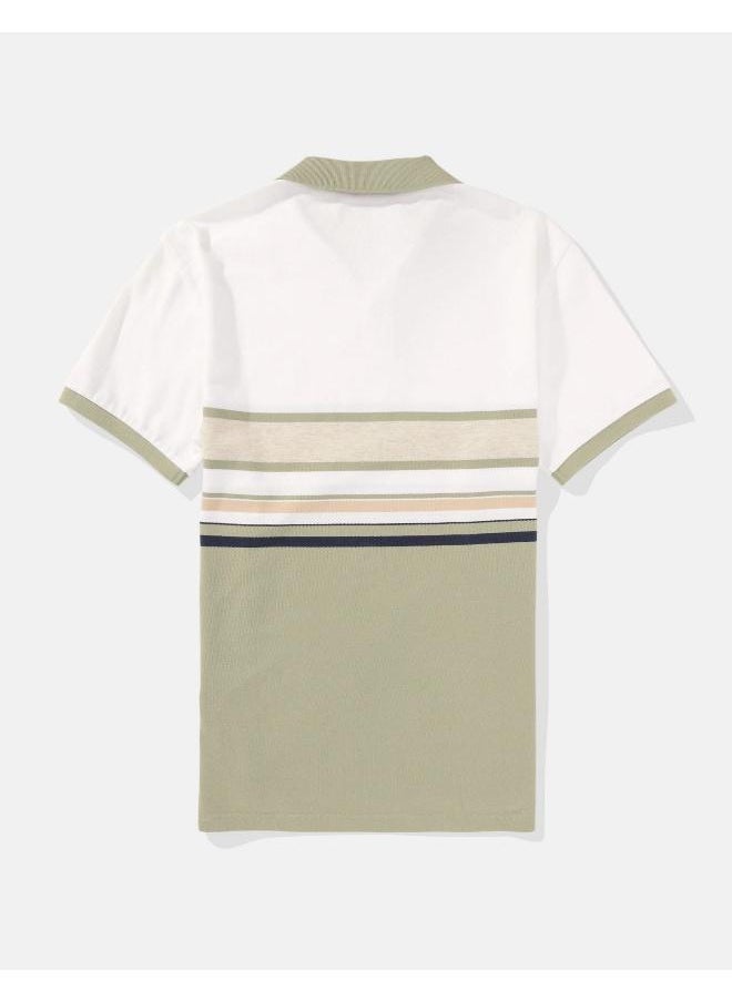 American Eagle AE Striped Polo Shirt  - Image 2