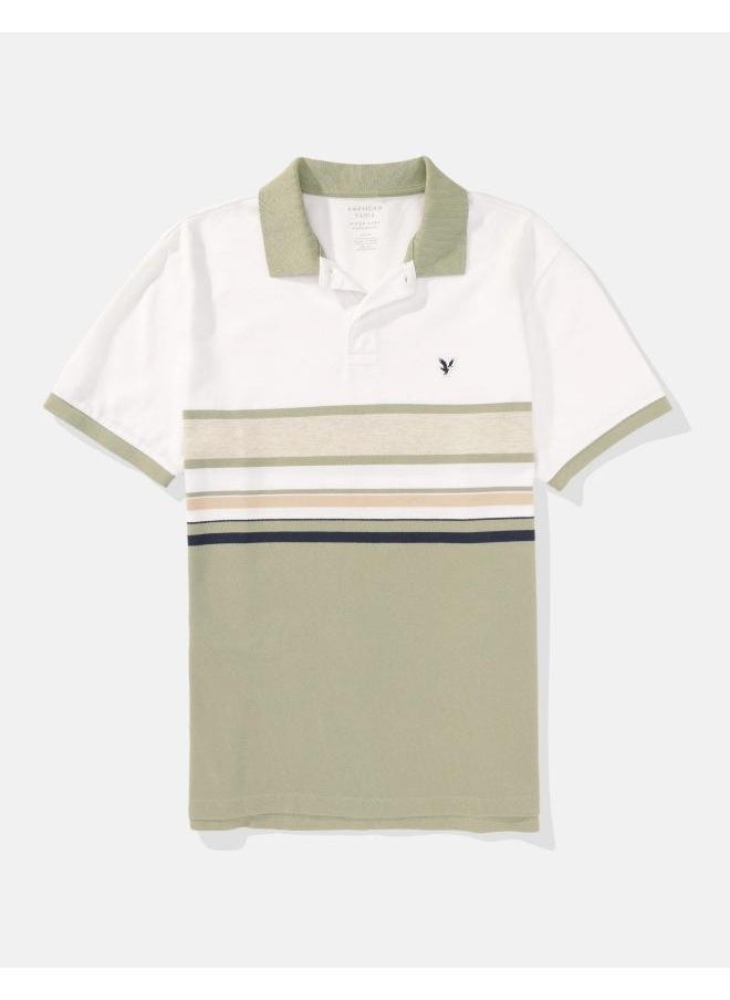 American Eagle AE Striped Polo Shirt  - Image 1