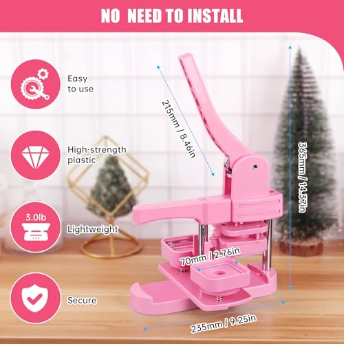 Goodcrafter Magnet Maker Machine, 2-in-1 Fridge Magnet & Button Maker Machine, 50mm/1.97 inch Square Magnets Badge Maker Machine with 550 Free Parts (Includes 50 Pins) - Image 5