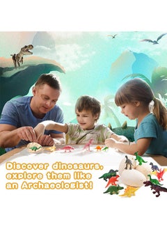 Generic Dino Eggs Dig Kit, 12 Unique Fossil Eggs and Discover Dinosaur Excavation Tools Science STEM Digging Toy Gift Present for Boys Girls Age 6-12 Birthday Party, Playdates.  - Image 5