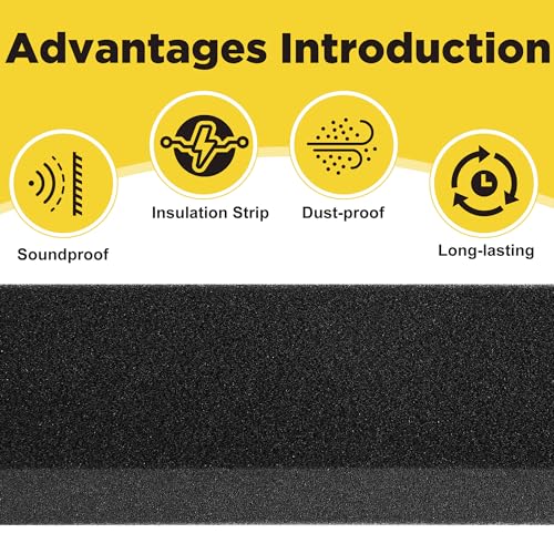 Tlswshsy 2 in x 6.5 ft Air Conditioner Foam Tape - 3Pcs Non-Adhesive Foam Seal Strip with Glue Point for Door & Window Seal - Image 3