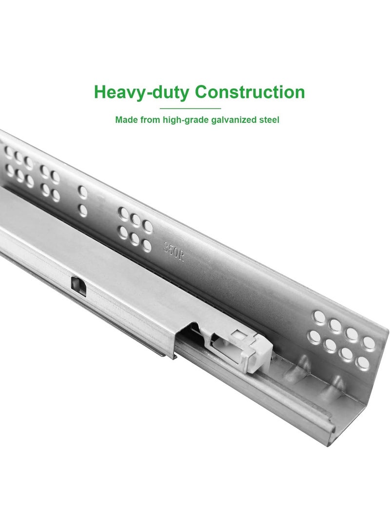 Hepo Undermount Soft Close Drawer Slides,1 Pair 10 Inch 100lb Load Capacity Bottom Mount Concealed Ball Bearing Full Extension Rails with Adjustable Locking Devices - Image 4