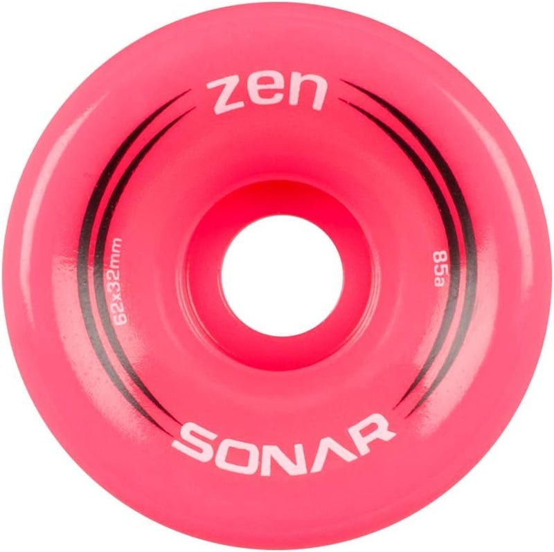 Riedell Zen Wheels - Quad Roller Skate Wheels - 4 Pack of 32mm x 62mm 85A Wheels - Image 2