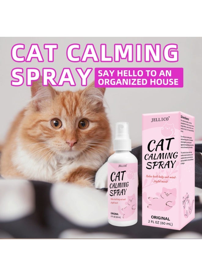 Jellico Calming Cat Spray for Anxiety Relief - 60ml Natural Pheromone Spray to Reduce Stress & Anxiety, Stop Excessive Meowing & Scratching - Image 3