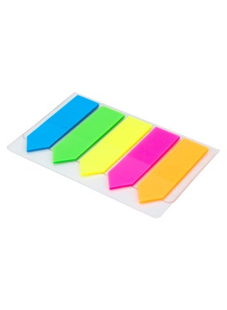 100-Piece Plastic Index Tabs 43x12mm Size Multicolour - view 3