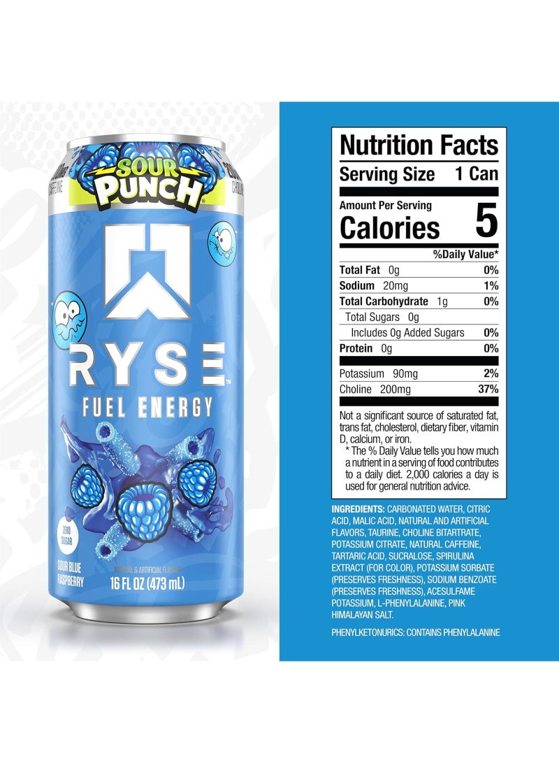 RYSE Fuel Berry Blast Zero Sugar Energy Drink - Image 2