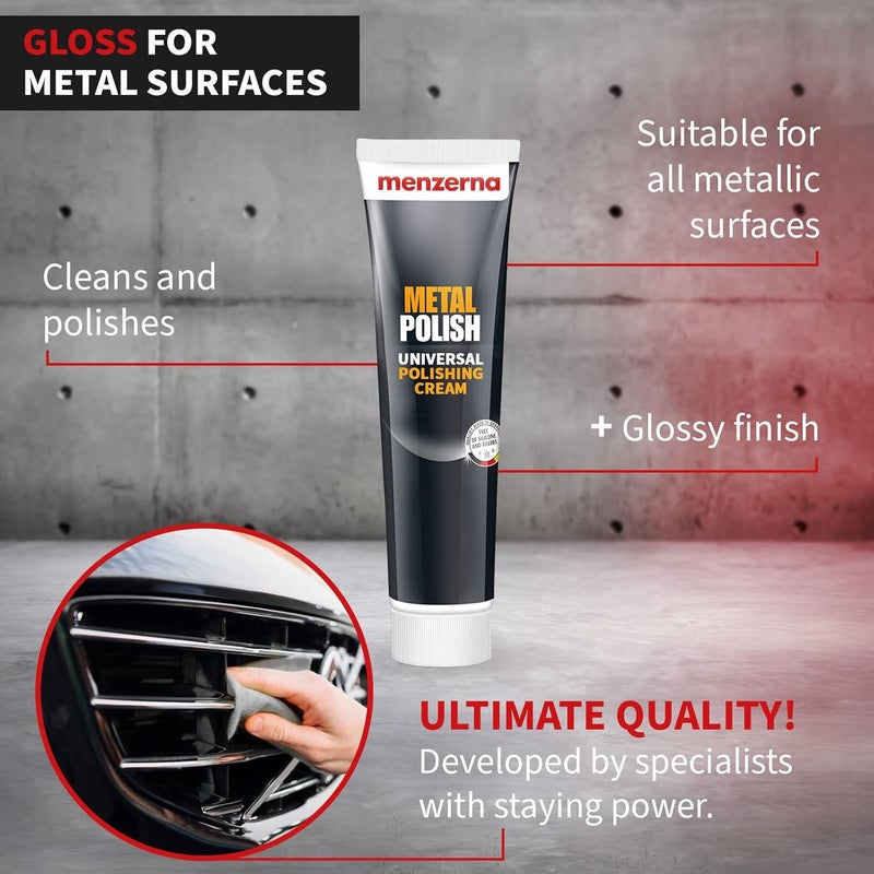menzerna Metal Polish Universal Polishing Cream (cleans and polishes stainless steel, aluminium, chrome, brass, copper, silver and plastics) - Image 4