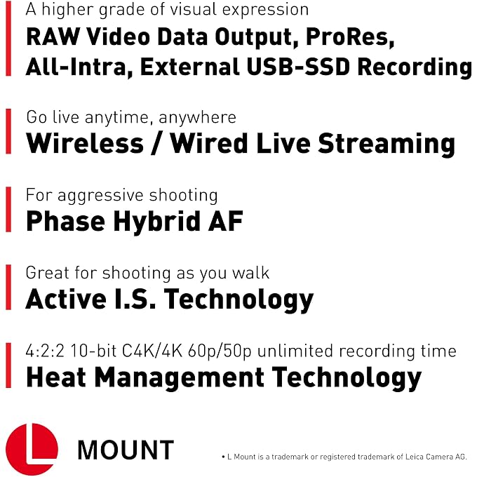 rayihni LUMIX S5IIX Mirrorless Camera, 24.2MP Full Frame with Phase Hybrid AF, Unlimited 4:2:2 10-bit Recording, 5.8K Pro-Res, RAW Over HDMI, IP Streaming with 20-60mm F3.5-5.6 Lens - DC-S5M2XKK | Verified Key Highlights: 24.2 MP Full-Frame CMOS Sensor, Phase Hybrid Af, Active I.s. and Dual I.s.2, USB-SSD Recording - Image 2