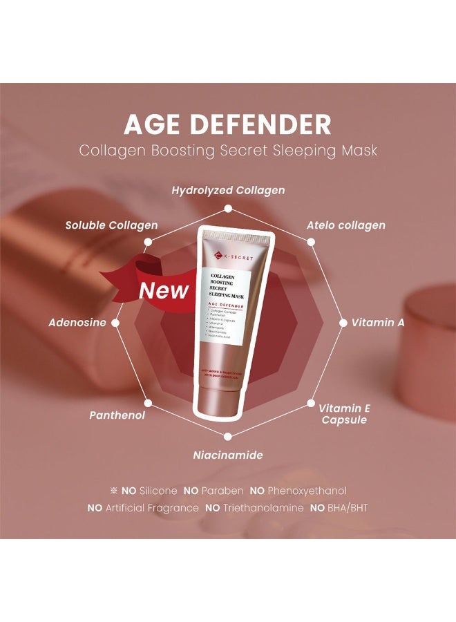 K-SECRET Collagen Boosting Secret Age Defender Anti-Aging And Brightening Sleeping Mask 60 ML - Image 1