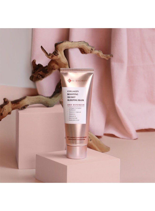K-SECRET Collagen Boosting Secret Age Defender Anti-Aging And Brightening Sleeping Mask 60 ML - Image 2