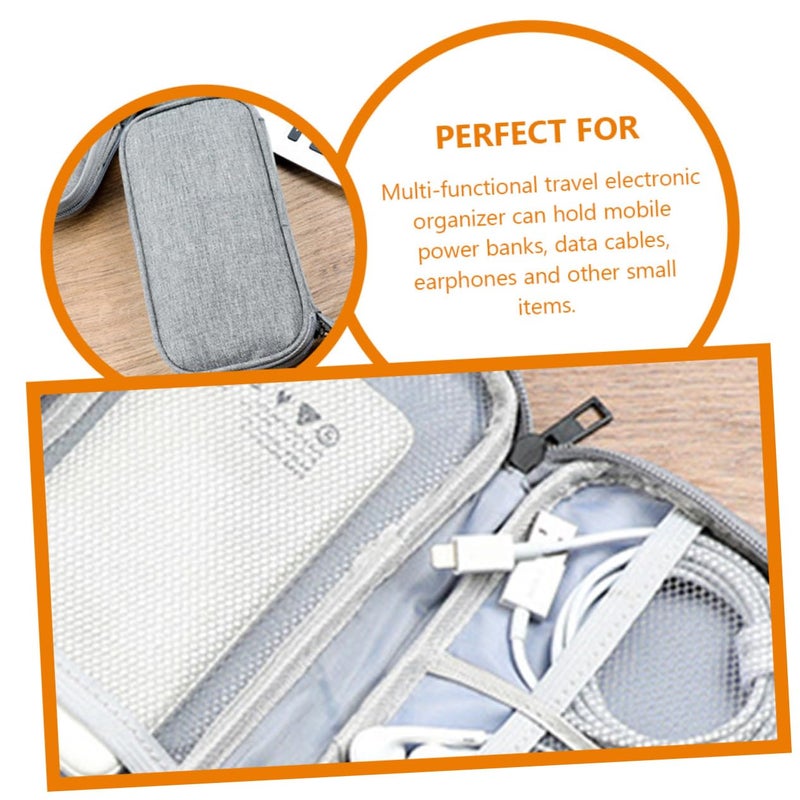 Small Electronics Organizer Pouch For Cables Chargers Travel Office Home Durable Wear Resistant - Image 5