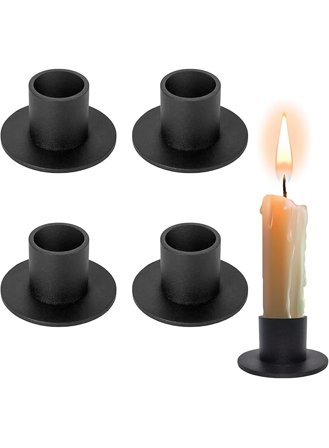 The Bros Candle Holders, 3pcs Candlestick Holder For Taper Candle, Candlestick Holder for Wedding Anniversary Table Centerpiece Decorative (black) - Image 1