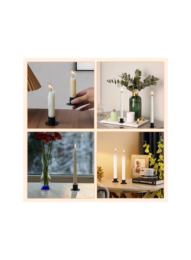 The Bros Candle Holders, 3pcs Candlestick Holder For Taper Candle, Candlestick Holder for Wedding Anniversary Table Centerpiece Decorative (black) - Image 5